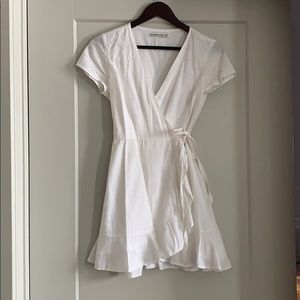White Summer Wrap Dress